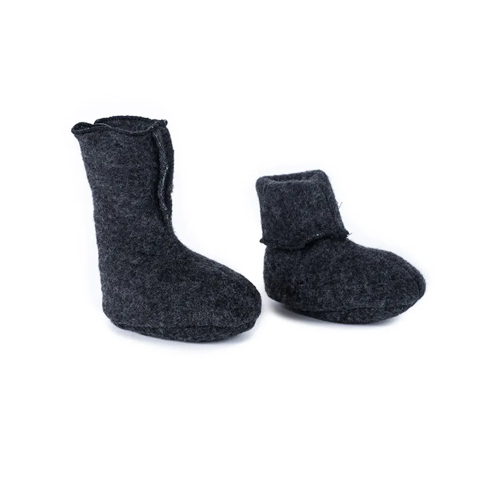 Merino wool booties ANTHRACITE