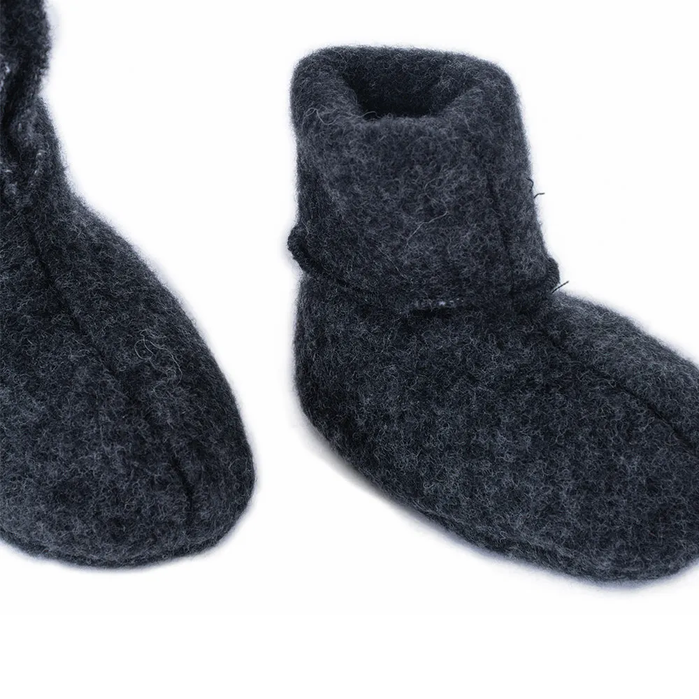 Merino wool booties ANTHRACITE