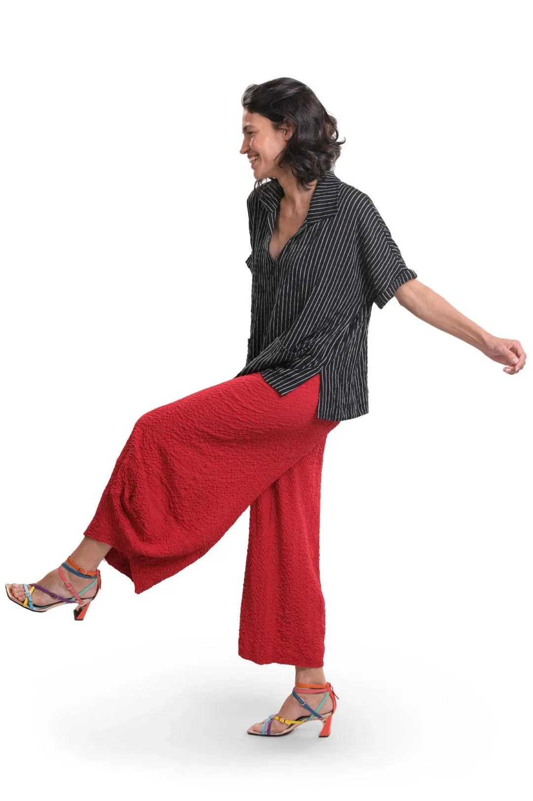 Mika Crepe Punto Pants, Red