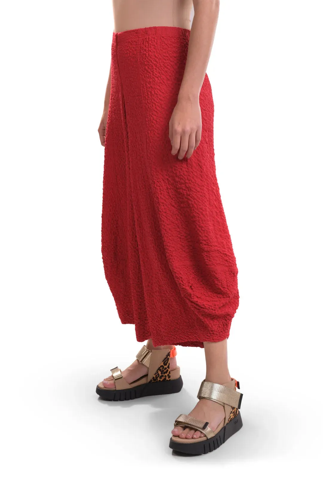 Mika Crepe Punto Pants, Red