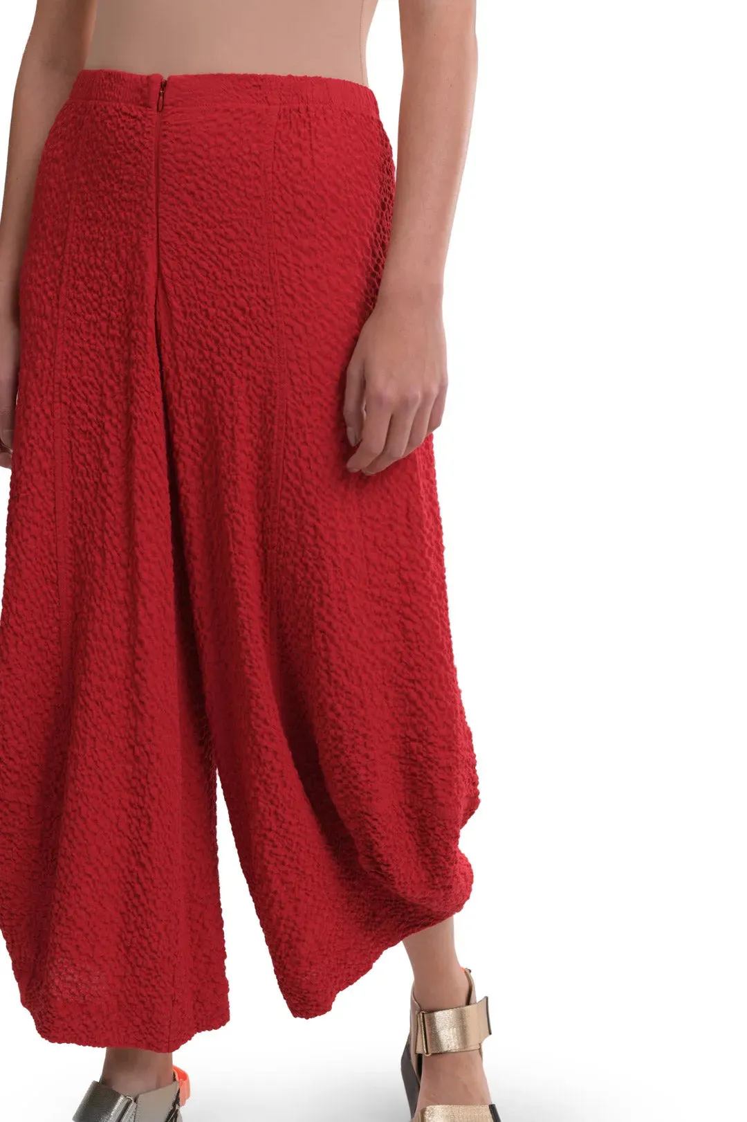 Mika Crepe Punto Pants, Red