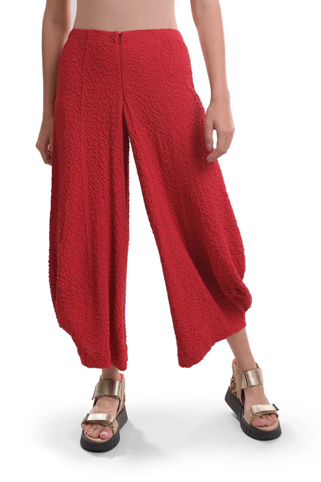 Mika Crepe Punto Pants, Red