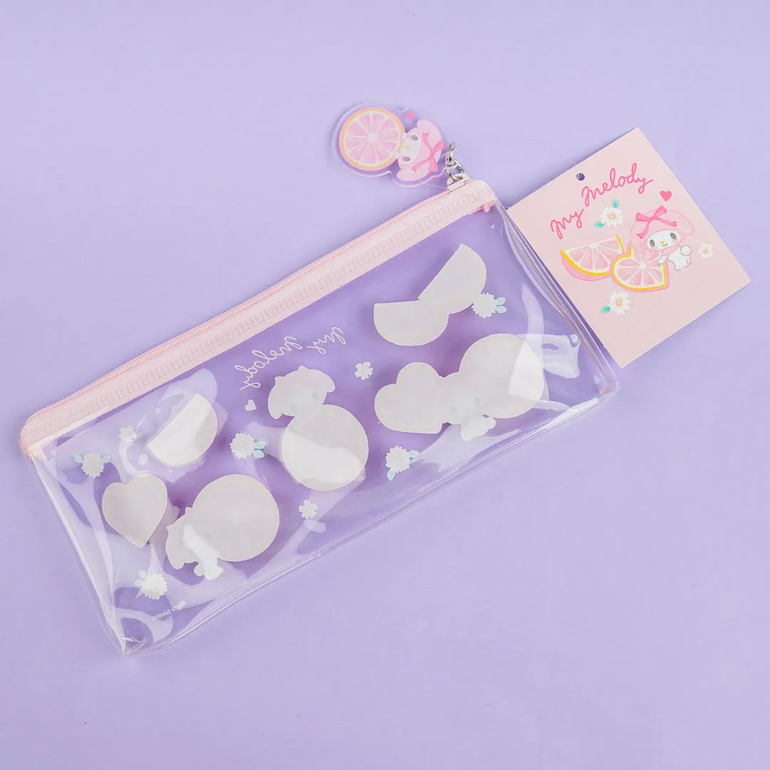 My Melody & Orange Flat Clear Pen Case