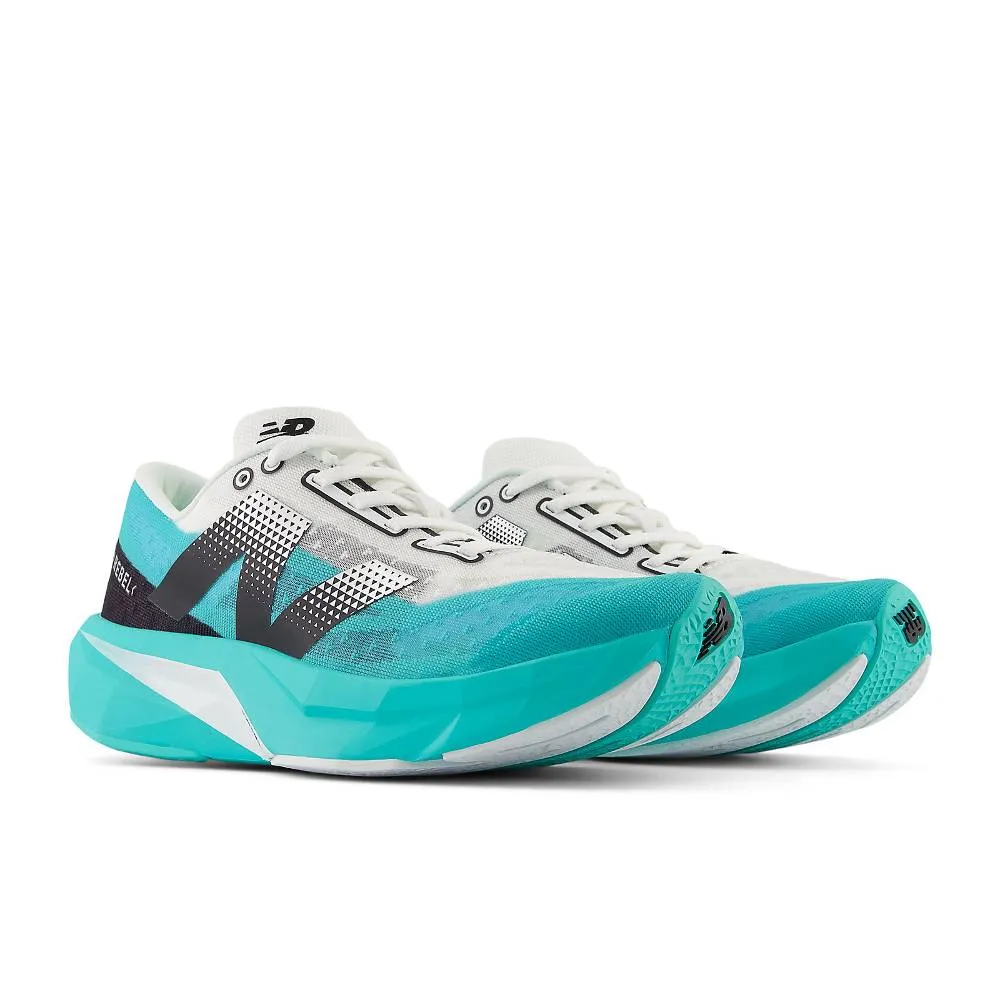 New Balance FuelCell Rebel v4 (Womens) - Cyber Jade with Black and White