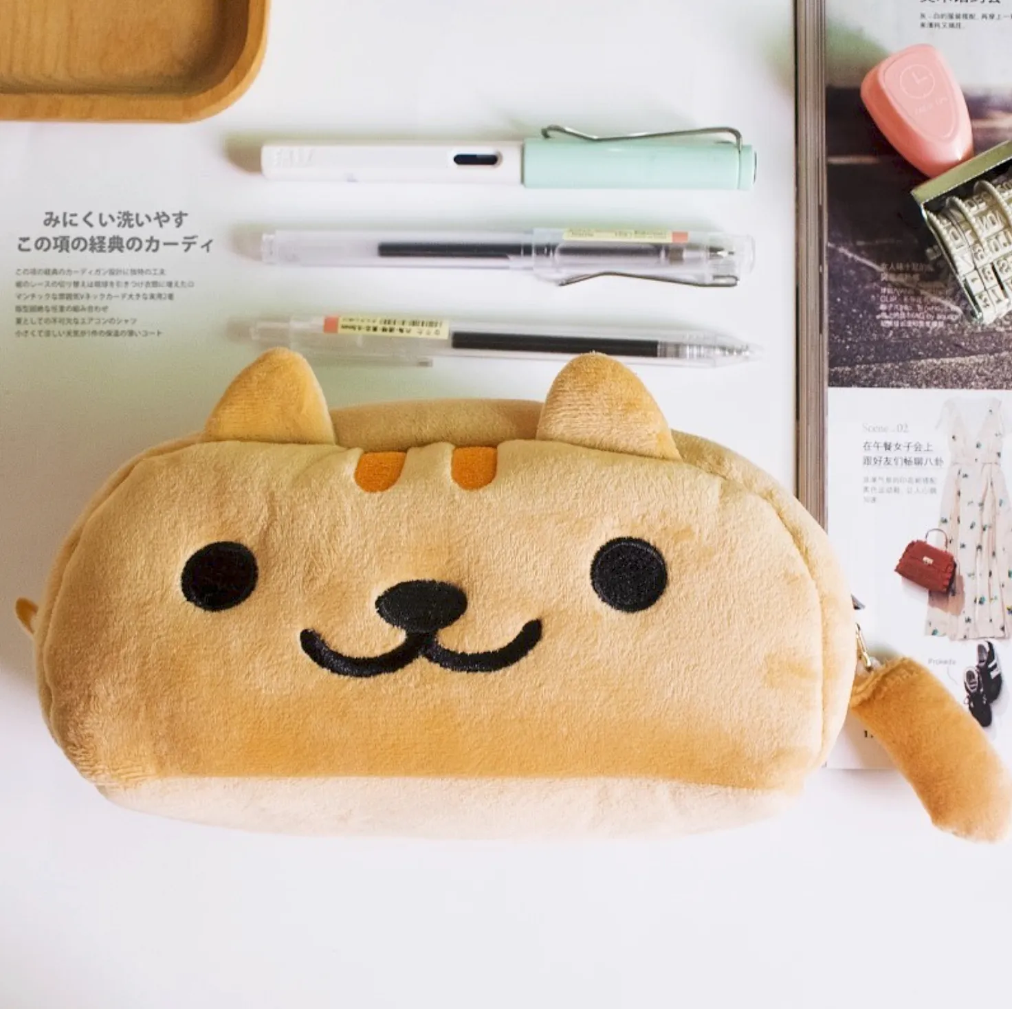 Nyanko Plush Pencil Case