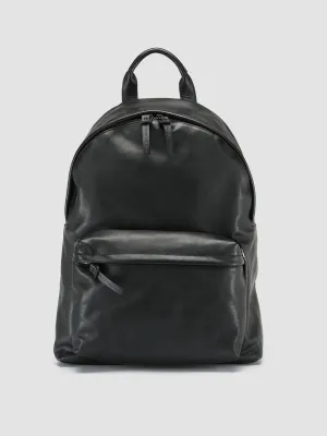 OC PACK - Black Leather Backpack