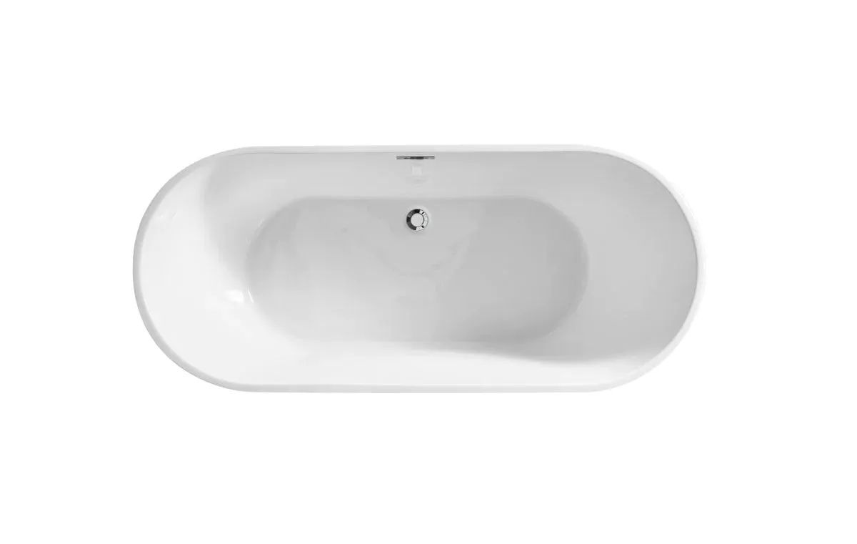 Odette 65" Soaking Roll Top Bathtub