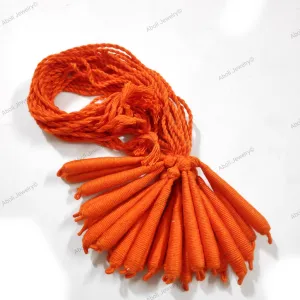 Orange Cotton dori necklace cord cotton back rope for necklace CDRD10