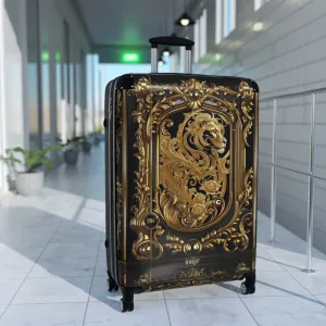 Ornate Lion Suitcase Golden Baroque Travel Luggage Carry-on Suitcase Luxury Hard Shell Suitcase Travel Suitcase | X3481