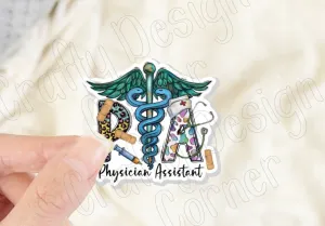 PA Sticker, Physician Assistant Sticker,  Medical STICKER, Cute Medical Design Sticker