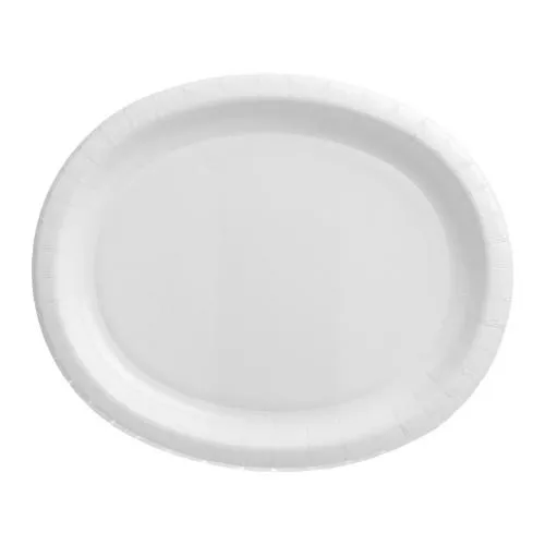 Paper 12" Oval Plate White