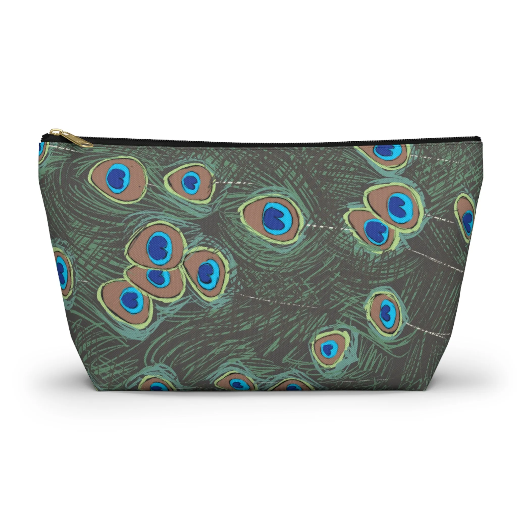 Peacock Accessory Pouch w T-bottom