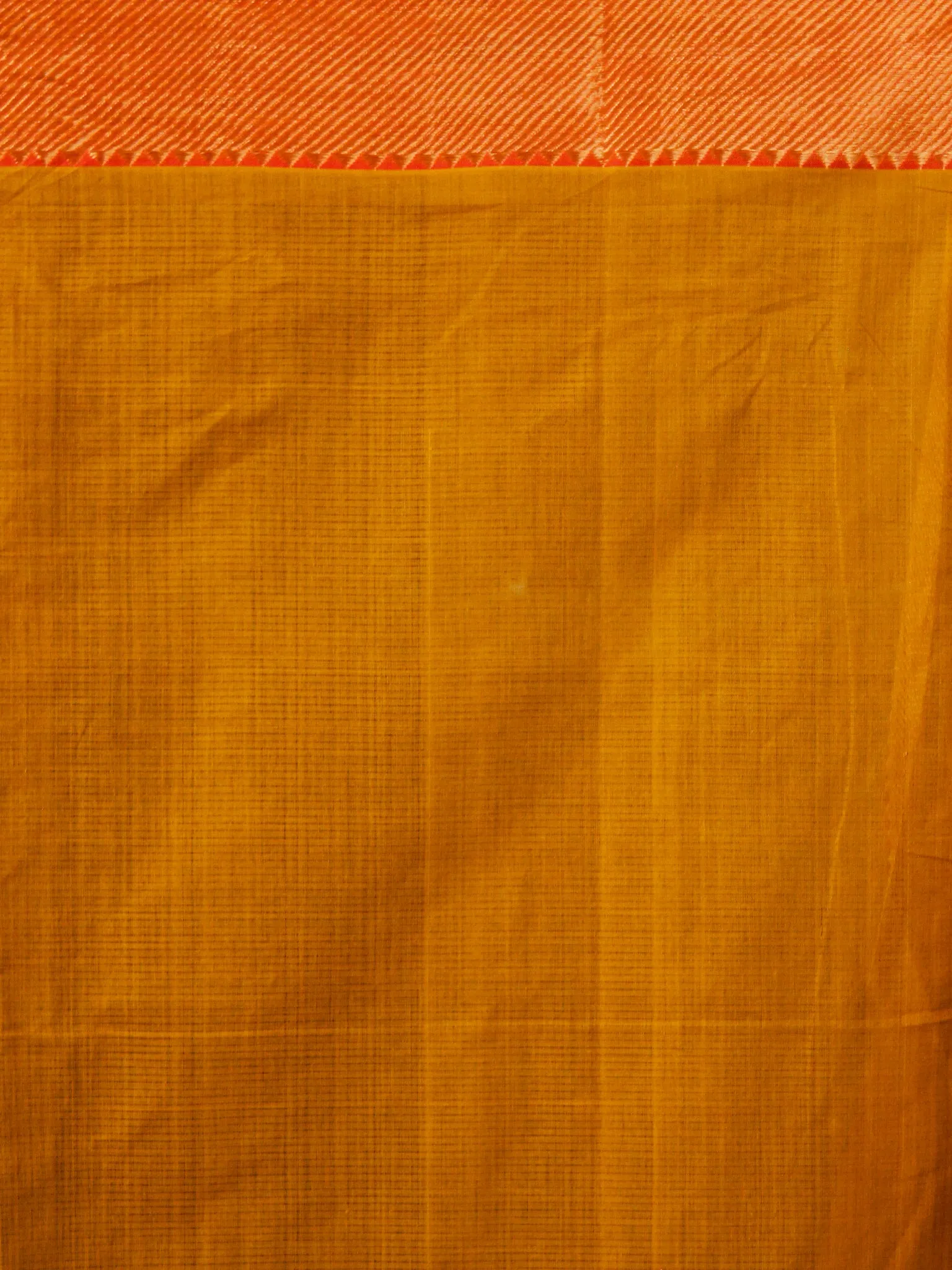 Peanut Brown Golden Handloom Mangalagiri Cotton Saree With Zari Border - S031703689