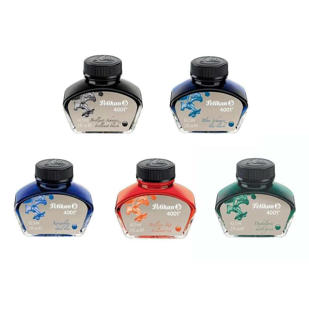 Pelikan Ink Bottle (62.5ml) - 4001 - (10 Colors)