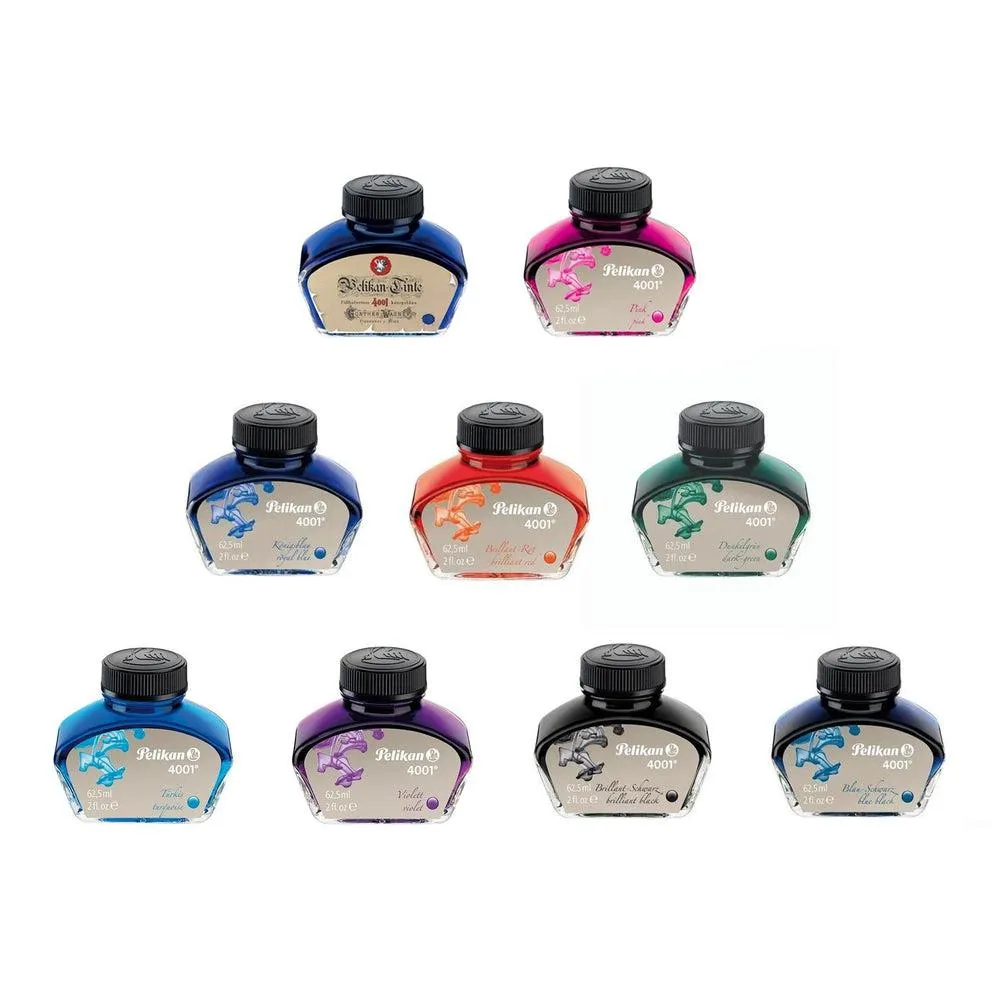 Pelikan Ink Bottle (62.5ml) - 4001 - (10 Colors)