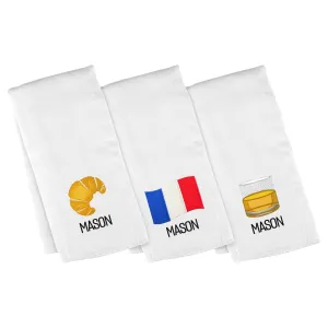 Personalized Emoji Burp Cloth - 3 Pack When in Paris