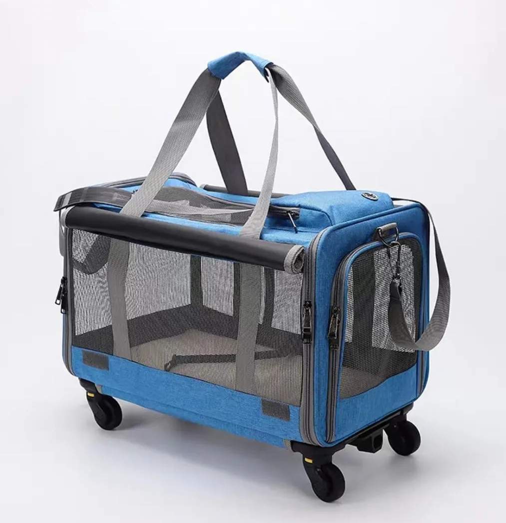 Pet Trolley stroller with removable wheels Foldable Sling Bag Pet Carrier