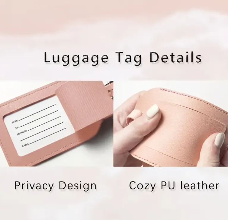 Pink Passport Cover & Suitcase Luggage Tag Set With Initial