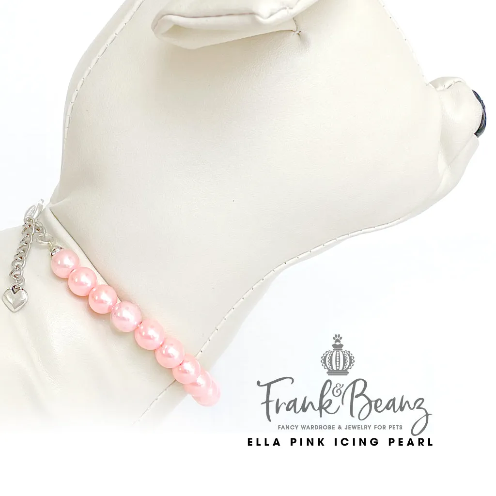 Pink Pearl Personalized Dog Cat Necklace Luxury Pet Necklace