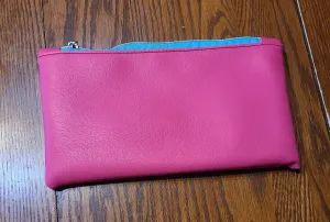 Pink Vinyl Pencil Pouch