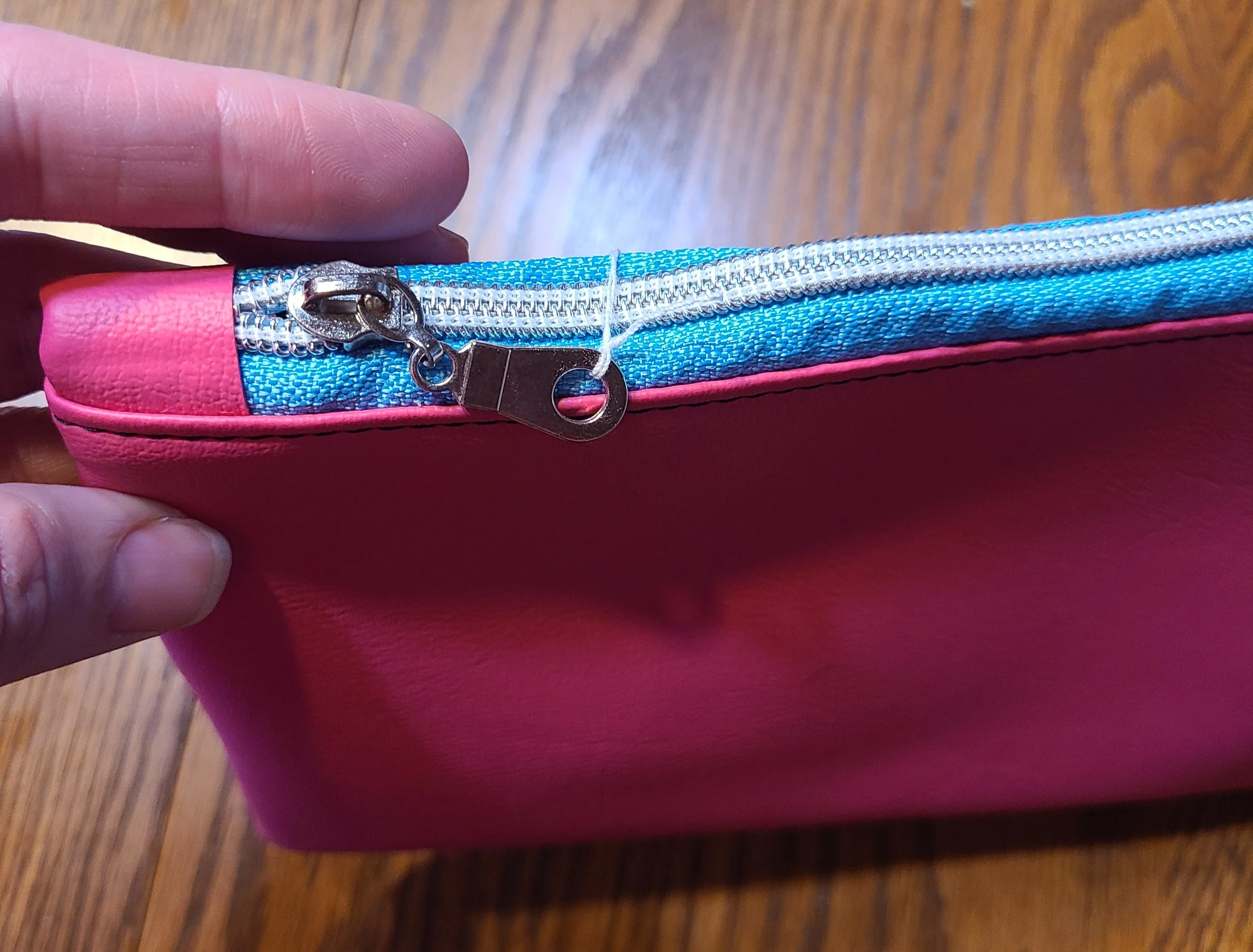 Pink Vinyl Pencil Pouch