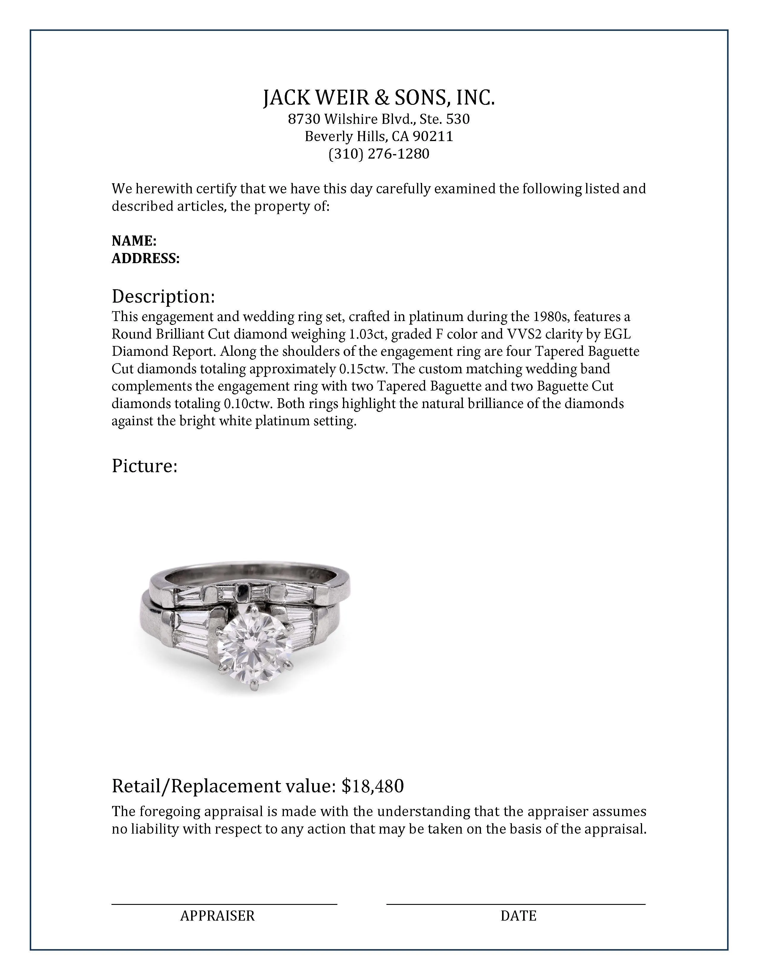 Platinum Diamond Ring Set