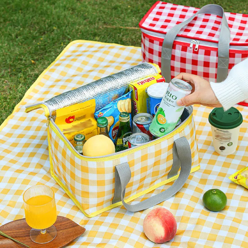 Portable Light-duty Travel Heat Insulation Insulation Bag Leak-proof Waterproof Thickened Aluminum Film Picnic Basket