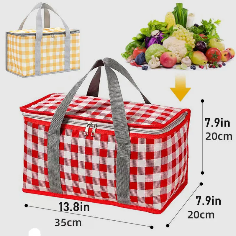 Portable Light-duty Travel Heat Insulation Insulation Bag Leak-proof Waterproof Thickened Aluminum Film Picnic Basket