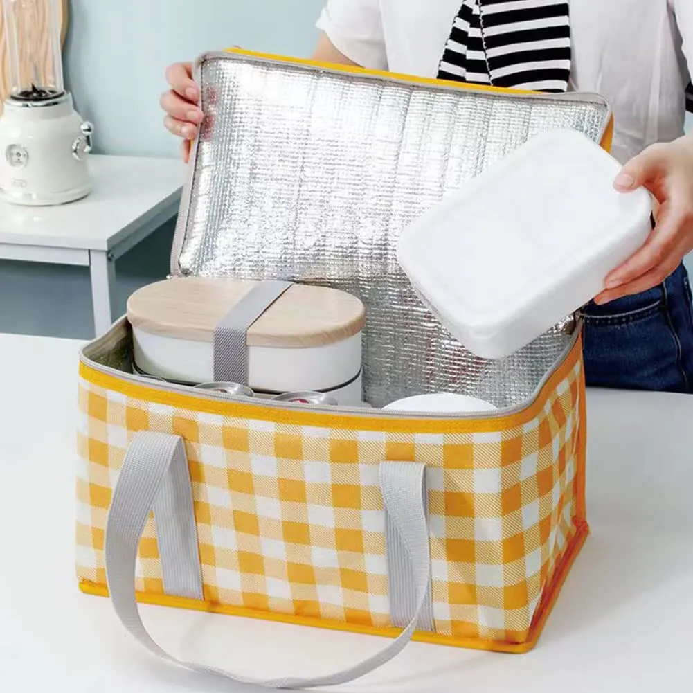 Portable Light-duty Travel Heat Insulation Insulation Bag Leak-proof Waterproof Thickened Aluminum Film Picnic Basket