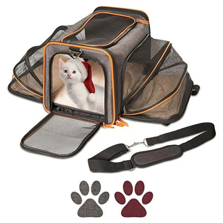 Portable Pet Backpack Expandable Breathable Travel Pet Bag