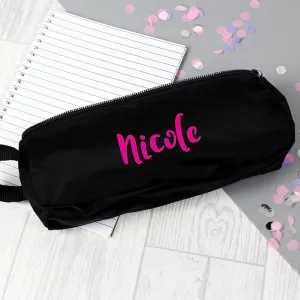 Pure Essence Greetings Personalised Pink Name Pencil Case