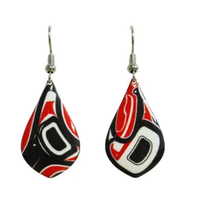 "Salmon" Dangle Earrings by Indigenous Artist Jamie Sterritt