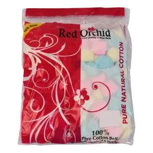 Red Orchid Cotton Balls 100Pcs