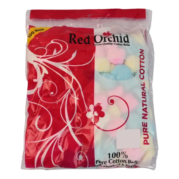 Red Orchid Cotton Balls 100Pcs