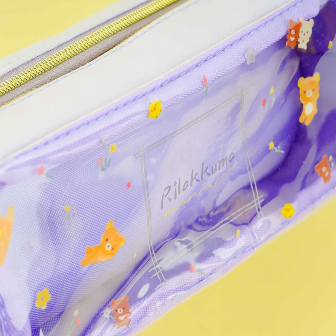 Rilakkuma & Friends Double Layer Clear Pocket Pen Case