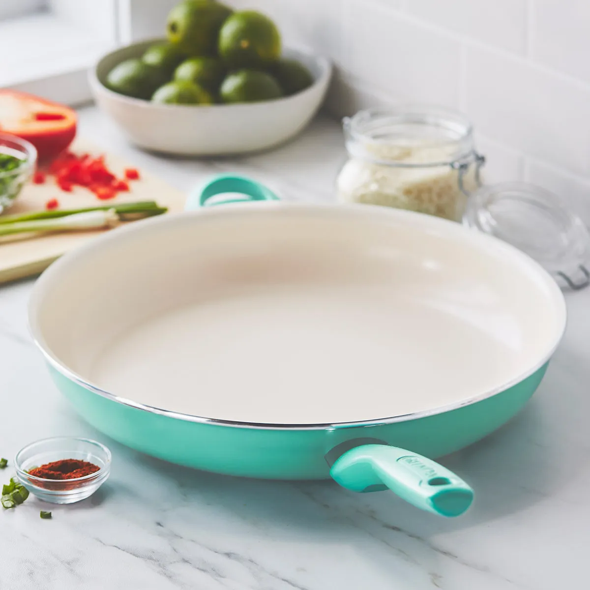 Rio Ceramic Nonstick 13.5" Frypan | Turquoise