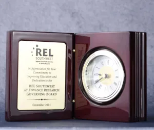 Rosewood Book Clock