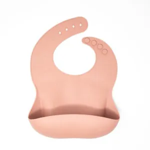 Silicone Bib in Rose Dawn Speckled