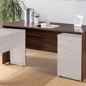 Simple Spacious Modern Desk, Dark Brown