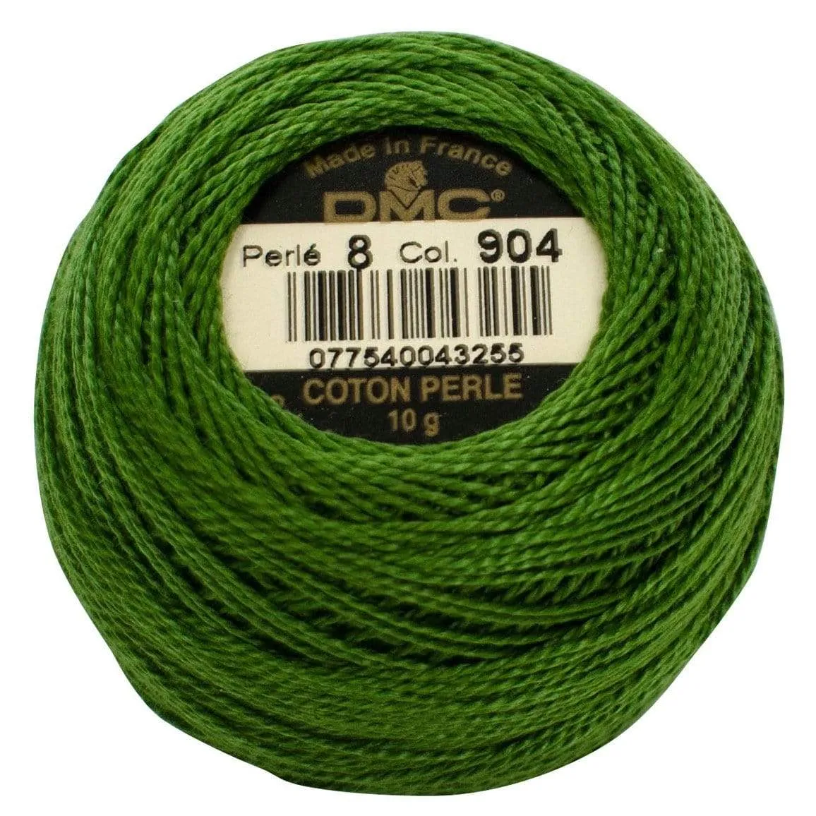 Size 8 Pearl Cotton Ball in Color 904 ~ Very Dark Parrot Green