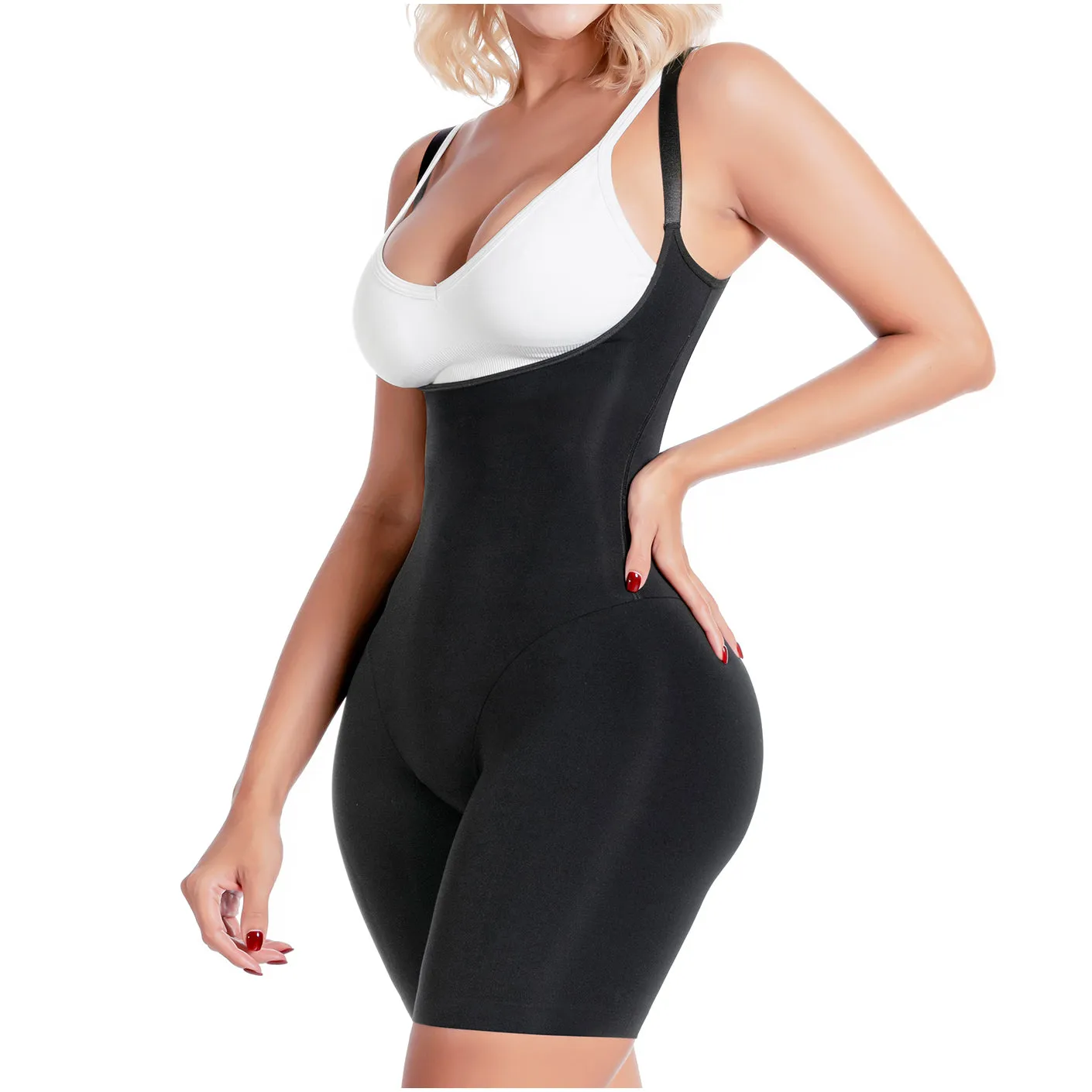 SONRYSE SP81NC  Everyday Use Shapewear Knee Length Bodysuit for Women