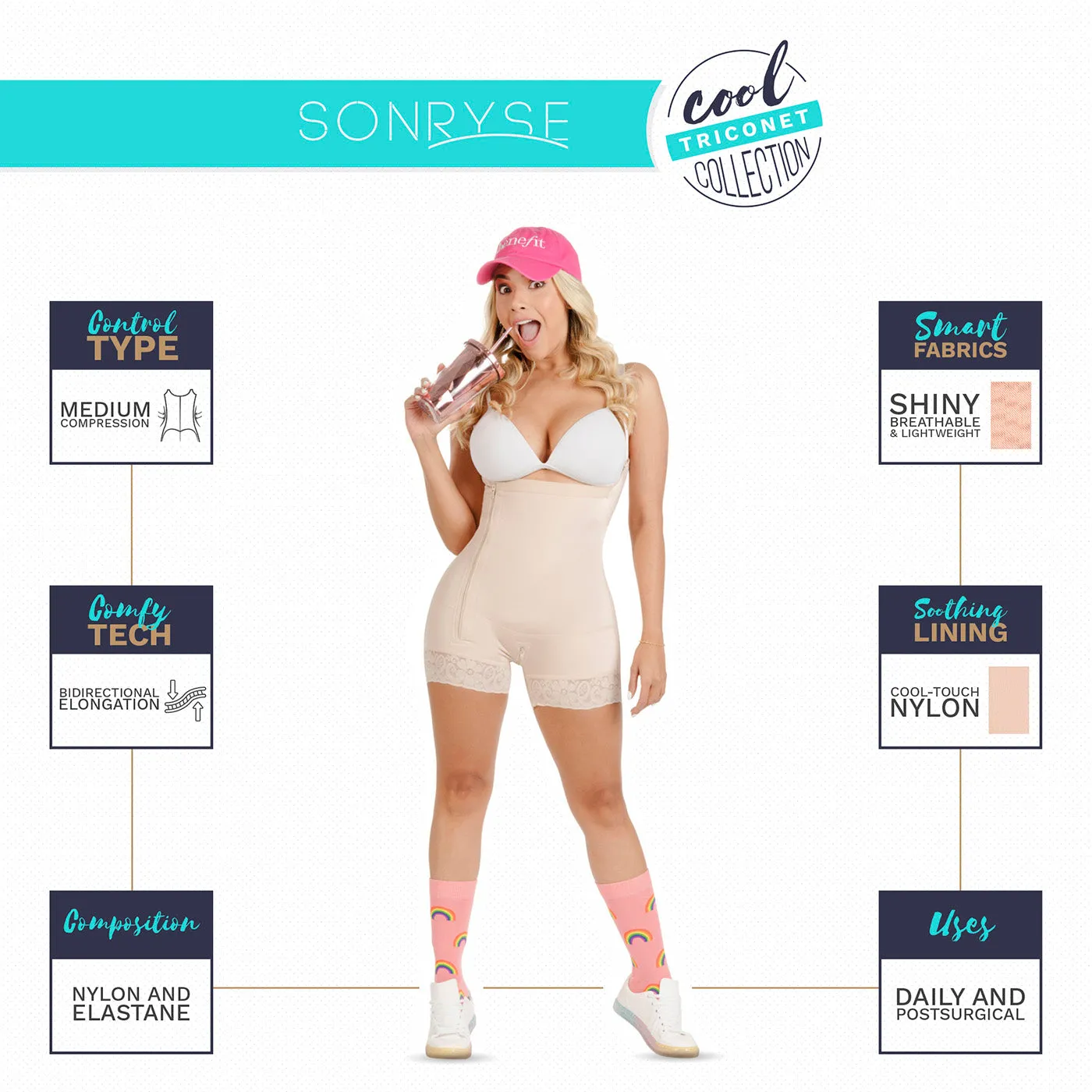 SONRYSE TR53 Post Surgery & Everyday Use Shapewear for Women