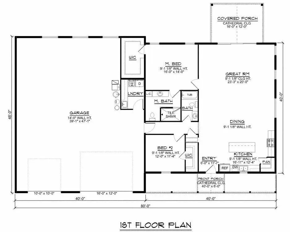 Spacious 1,783 Sq Ft Home with Expansive Garage and Porches