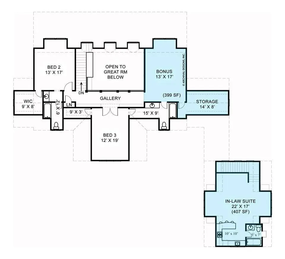 Spacious 4-Bedroom Home Plan with Bonus Room and Walkout Basement