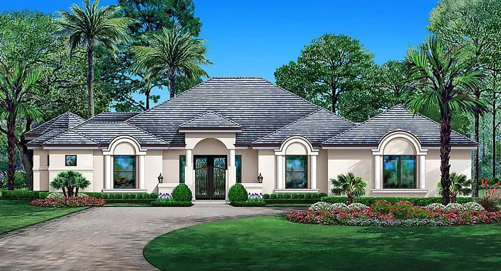 Spacious 4-Bedroom House Plan with Expansive Living Space