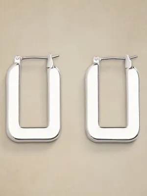 Squared Hoop Earrings