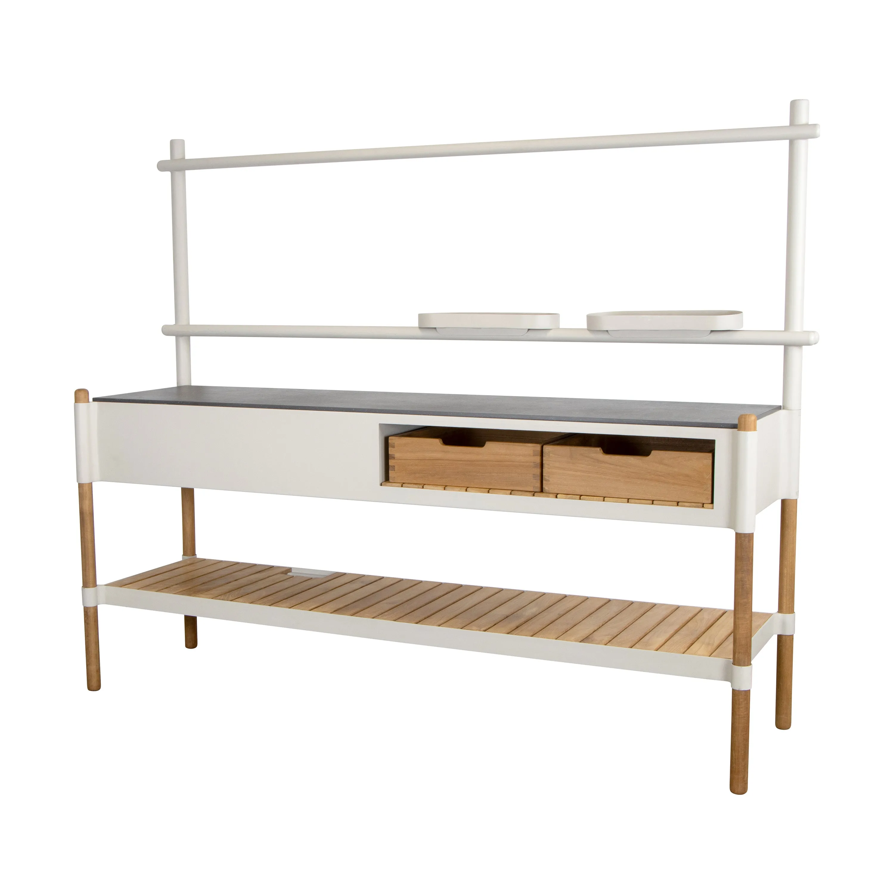 Sticks Outdoor Kitchen with Teak Shelf