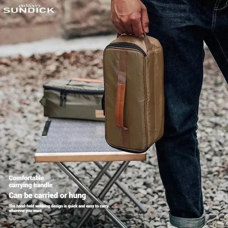 SUNDICK Outdoor Picnic Tableware Cups And Utensils Storage Bag Stove Head Gas Cylinder Storage Bag Handheld Sorting Bag