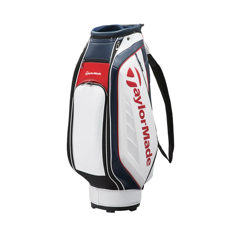 TAYLORMADE 9.5" Auth-Tech Cart Bag (White/Navy/Red)