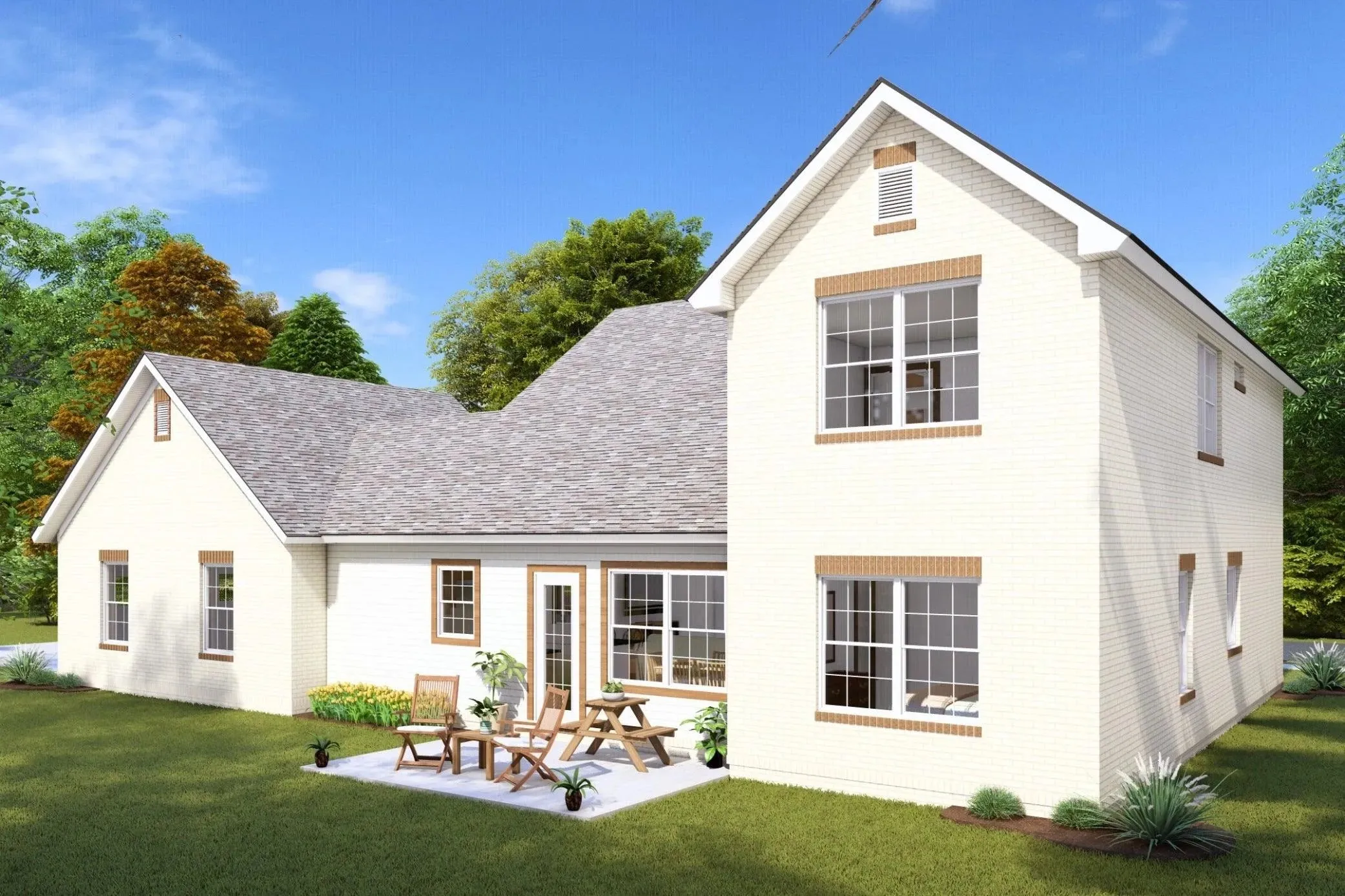 Three Bedroom Home Plan with Spacious Living and Garage Features